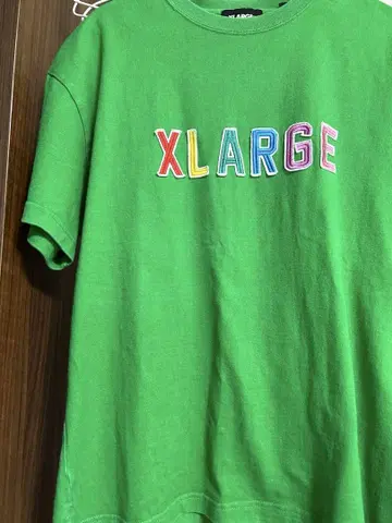 XLARGE 컬러풀 자수 티셔츠 S 사이즈 그린