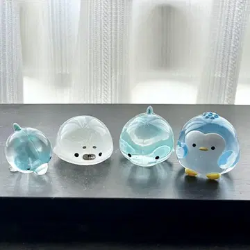 돌고래, 물개, 펭귄, 스켈레톤, 오브제, 캡슐 토이 세트, 인테리어