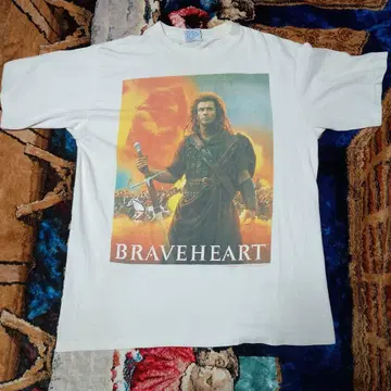 Braveheart 티셔츠 L 사이즈 화이트 영화 빈티지