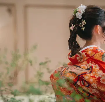 머리 장식 결혼식 시치고산 성인식