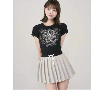 darich DR 비쥬 플라워 니트 탑 다리치 블랙 검정