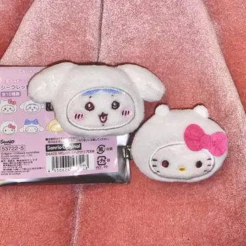 치이카와 산리오 헬로키티 하치와레 시크릿 헤어 클립 세트
