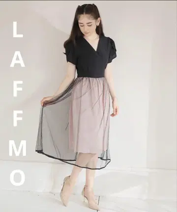 LAFFMO 시어 레이스 도킹 원피스