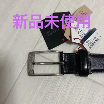 HILTON 블랙 가죽 커브 벨트 일본제 아노네 가죽