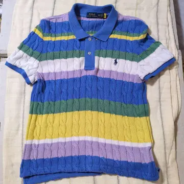 POLO 랄프 로렌 케이블 니트 피케 셔츠 XL/TG 하자품 색바램 있음