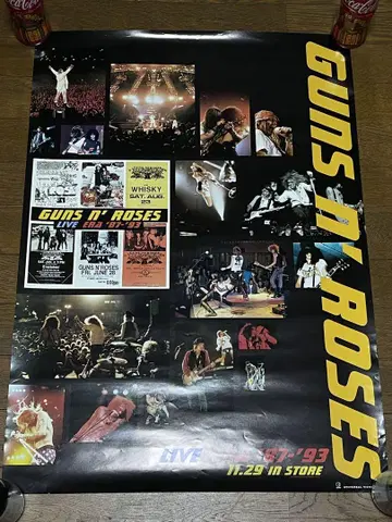 당시의 물건 Guns N' Roses LIVE ERA 87-93 포스터