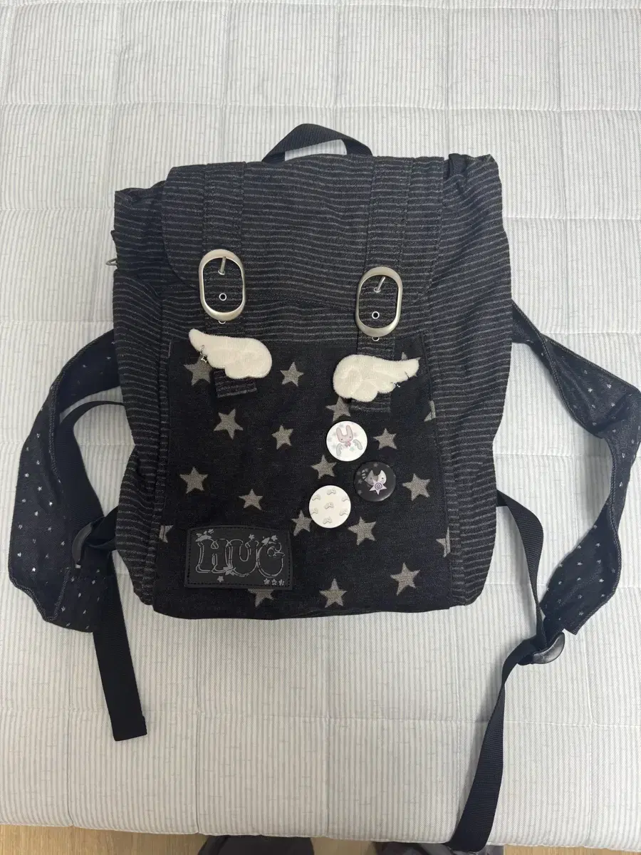 Hug ur Skin Denim Backpack Black Denim