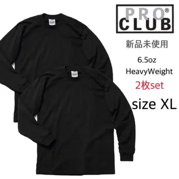 프로 클럽] 미사용 새상품 6.5oz 헤비 웨이트 롱 T 블랙 2장 XL