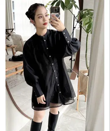 jumelle 주멜로 오간자 레이어드 블라우스 원피스