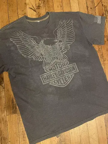 Harley Davidson 이글 프린트 티셔츠