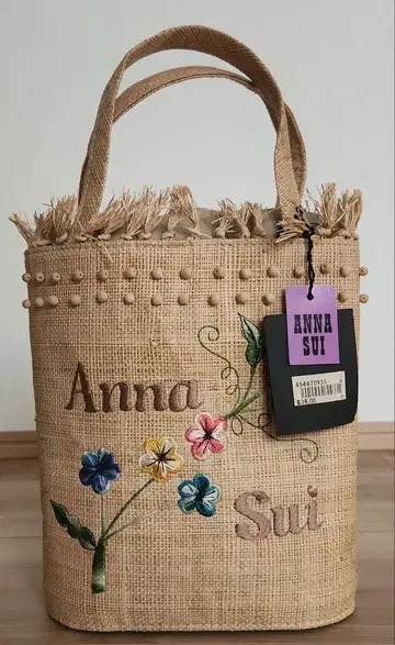 ANNA SUI 꽃무늬 자수 바스켓백 미사용 새상품 택 포함