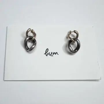 hum 햄 체인 귀걸이 실버