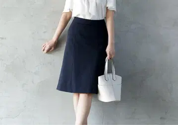 손세탁 가능한 스커트] A 라인 스커트 네이비