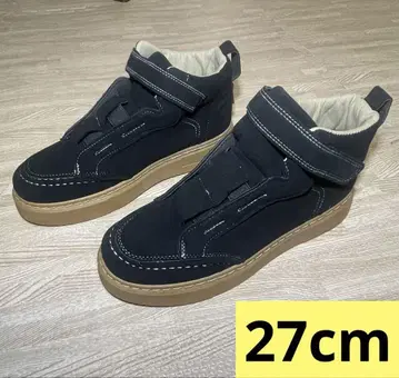 벨로크로 하이컷 스니커즈 27cm (블랙)