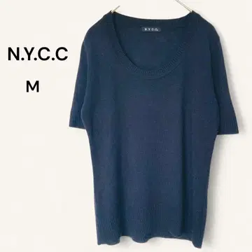 N.Y.C.C. 반팔 니트 심플한 드레이프 오피스 출퇴근 일본제 M