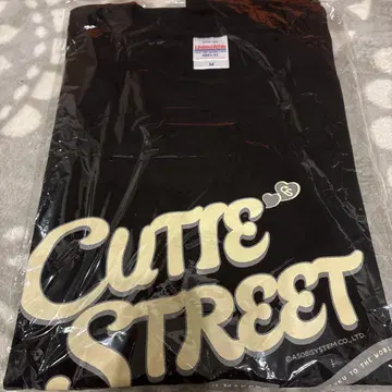 CUTIESTREET 로고 티셔츠 블랙 사이즈 m