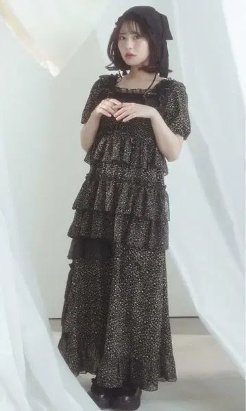 flower mix 불규칙 원피스