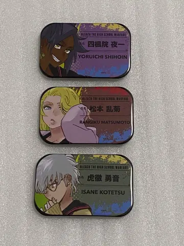 BLEACH 고테이 고등학교 여자 트레이딩 명찰 캔뱃지 3종 세트