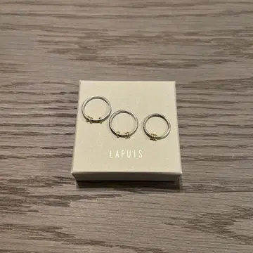 LAPUIS 실버 골드 링 3개 세트 유나이티드 애로우즈