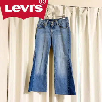 리바이스 Levi's USA제 데님 플레어 부츠 컷 슈퍼 로우