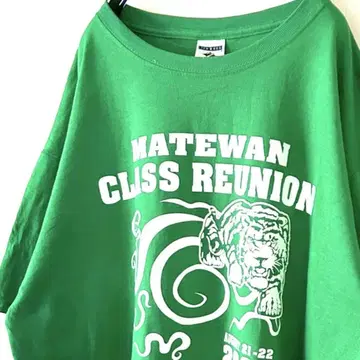 MATEWAN CLASS REUNION 티셔츠 L 그린 그린 구제 의류