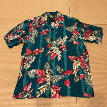 HAWAII 제작 RESERVE 꽃무늬 알로하 셔츠 레이온 sizeS