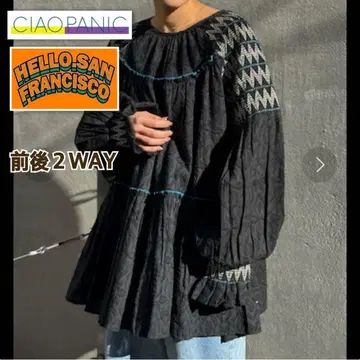 CIAOPANIC HELLO.SANFRANCISCO 숄더 자수 튜닉