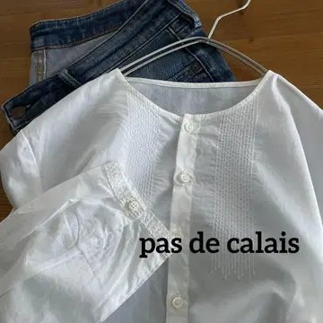 pas de calais 파드칼레 일본제 코튼론 노카라 셔츠