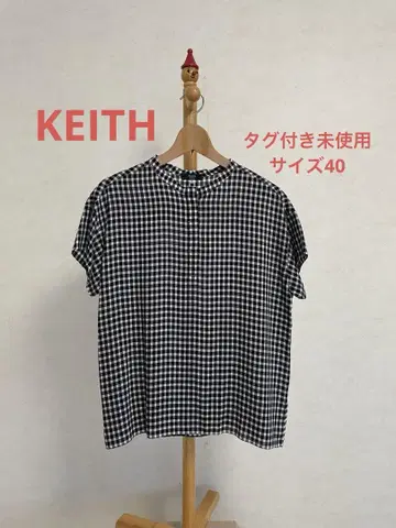 키이스 *택 포함 미사용 체크 블라우스