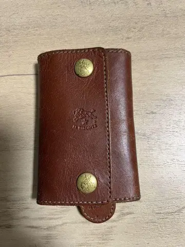 일비종떼 가죽 키 케이스 6연 키링 포함