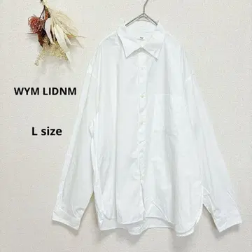 WYM LIDNM 긴팔 셔츠 L 사이즈 화이트 흰색 긴 길이