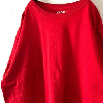 길단 GILDAN 플레인 무지 티셔츠 XL 레드 빨간색 구제 의류