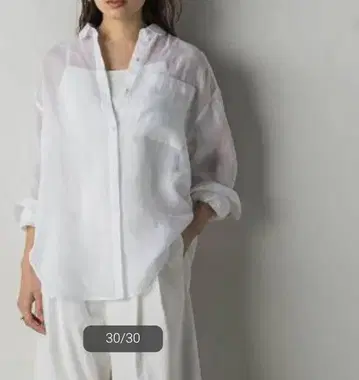 미사용 새상품 린넨, 거칠고 시원한 질감의 오버 블라우스