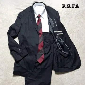 P.S.FA 블랙 스트라이프 A8 노턱 수트 상하의 셋업