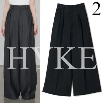 HYKE 25SS VIYELLA WIDE LEG PANTS 와이드 팬츠