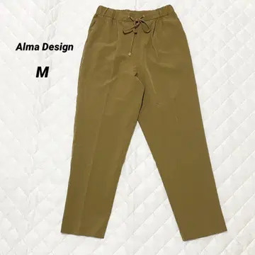 AlmaDesign 슬랙스 브라운 계열 M 허리밴딩