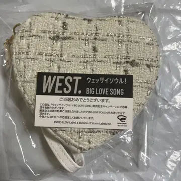 WEST. BIG LOVE SONG 하트형 파우치