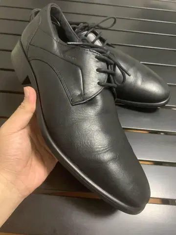 ECCO 블랙 가죽 레이스업 슈즈