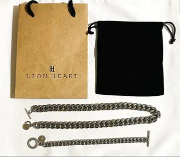 LION HEART 목걸이 팔찌 세트 써지컬 스테인리스