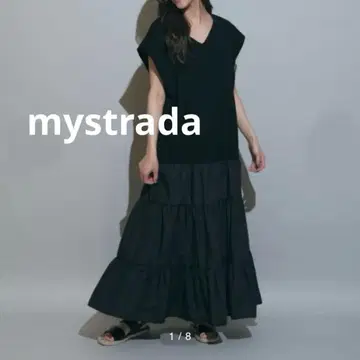 mystrada 마이 스트라다 티어드 도킹 컷 원피스