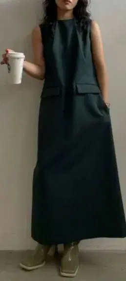 AMERII LINE CLASSIC DRESS M 모스그린