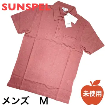새상품 SUNSPEL 선스펠 피케 셔츠 M 사이즈 다크 코랄 반팔