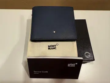 새상품급 MONTBLANC 몽블랑 두겹 지갑 네이비 지갑 카드