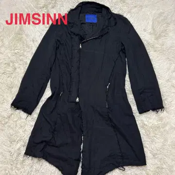 JIMSINN 짐스인 거즈 셔츠 데미지 롱 코트 블랙 L 사이즈