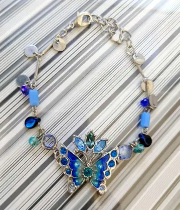 ANNA SUI 안나수이 나비 모티브 팔찌 레어 블루