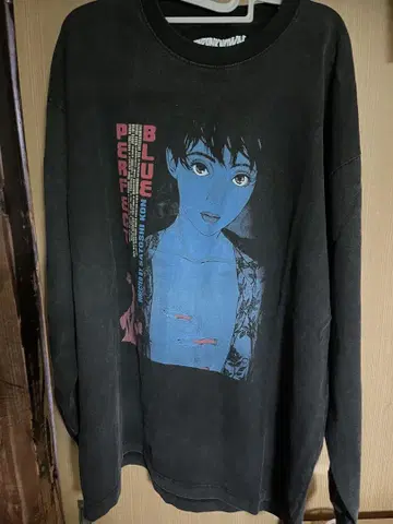 PERFECT BLUE 그래픽 티셔츠 XL 빈티지 가공