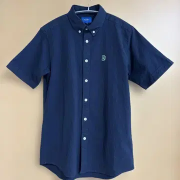 BEAMS 빔즈 스트레치 옥스 반팔 셔츠