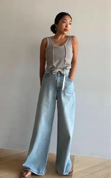 Sea Room Lynn 시루무린 와이드 루즈 데님