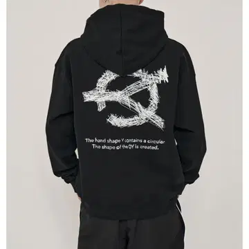 OY SKETCH LOGO HOODIE-BLACK OY 후드티