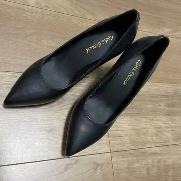 미사용품 블랙 스틸레토 하이힐